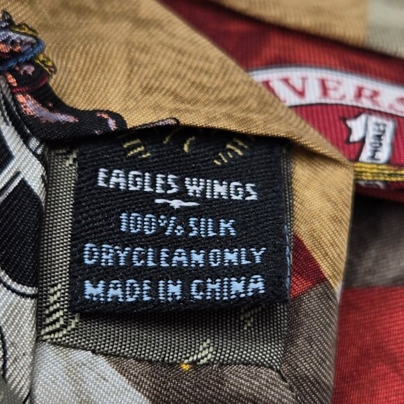 Eagles Wings Florida State University Seminoles Neck Tie 100% Silk Football Fan - Picture 5 of 5